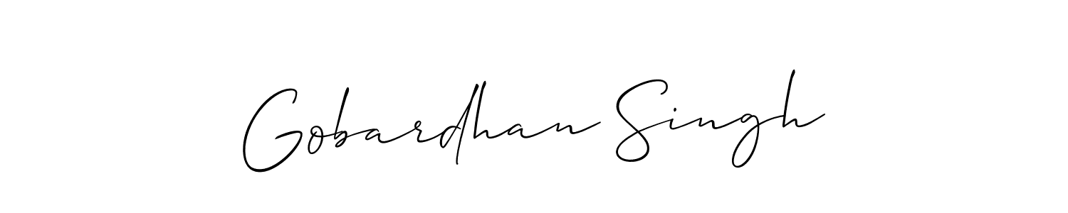 Design your own signature with our free online signature maker. With this signature software, you can create a handwritten (Allison_Script) signature for name Gobardhan Singh. Gobardhan Singh signature style 2 images and pictures png