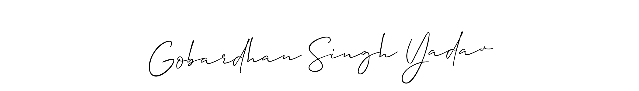 Also we have Gobardhan Singh Yadav name is the best signature style. Create professional handwritten signature collection using Allison_Script autograph style. Gobardhan Singh Yadav signature style 2 images and pictures png