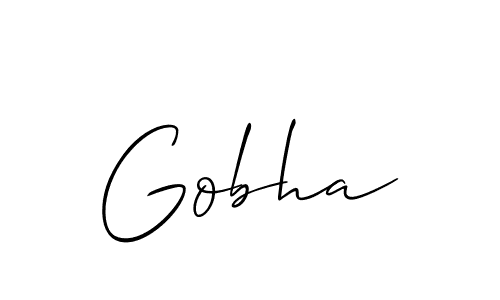 Make a beautiful signature design for name Gobha. With this signature (Allison_Script) style, you can create a handwritten signature for free. Gobha signature style 2 images and pictures png