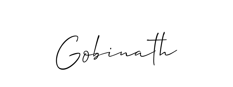 Make a beautiful signature design for name Gobinath. With this signature (Allison_Script) style, you can create a handwritten signature for free. Gobinath signature style 2 images and pictures png