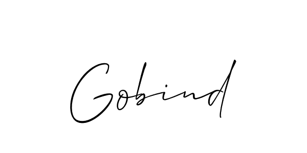 if you are searching for the best signature style for your name Gobind. so please give up your signature search. here we have designed multiple signature styles  using Allison_Script. Gobind signature style 2 images and pictures png