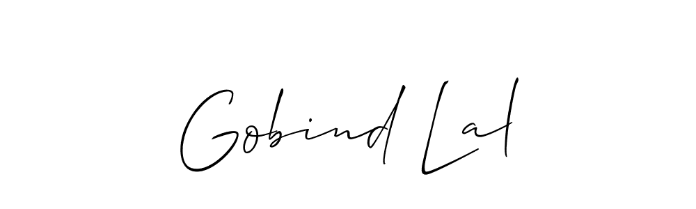 How to make Gobind Lal name signature. Use Allison_Script style for creating short signs online. This is the latest handwritten sign. Gobind Lal signature style 2 images and pictures png