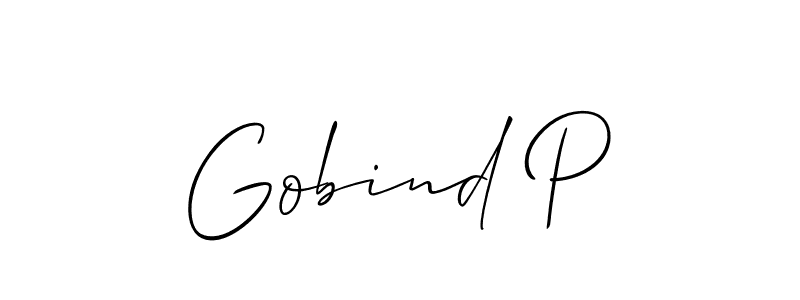 Create a beautiful signature design for name Gobind P. With this signature (Allison_Script) fonts, you can make a handwritten signature for free. Gobind P signature style 2 images and pictures png