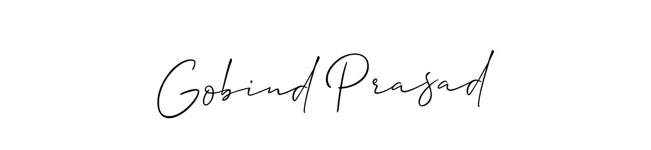 This is the best signature style for the Gobind Prasad name. Also you like these signature font (Allison_Script). Mix name signature. Gobind Prasad signature style 2 images and pictures png