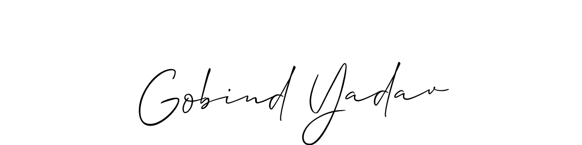 Best and Professional Signature Style for Gobind Yadav. Allison_Script Best Signature Style Collection. Gobind Yadav signature style 2 images and pictures png