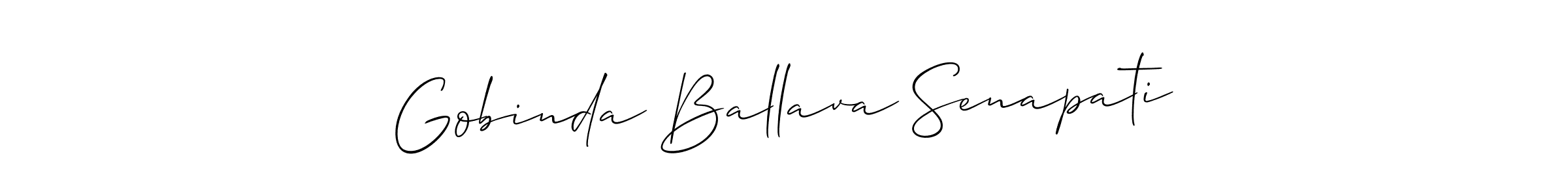 Make a beautiful signature design for name Gobinda Ballava Senapati. With this signature (Allison_Script) style, you can create a handwritten signature for free. Gobinda Ballava Senapati signature style 2 images and pictures png