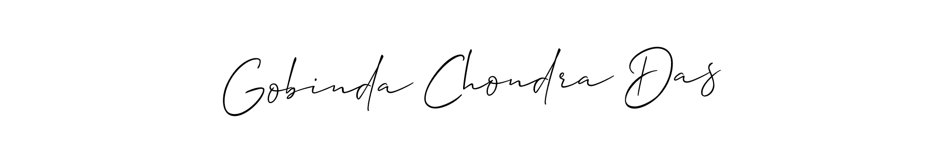 How to make Gobinda Chondra Das name signature. Use Allison_Script style for creating short signs online. This is the latest handwritten sign. Gobinda Chondra Das signature style 2 images and pictures png