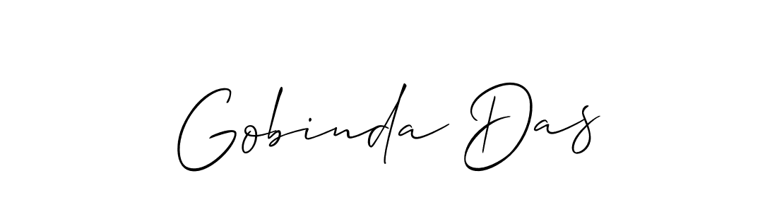 Create a beautiful signature design for name Gobinda Das. With this signature (Allison_Script) fonts, you can make a handwritten signature for free. Gobinda Das signature style 2 images and pictures png