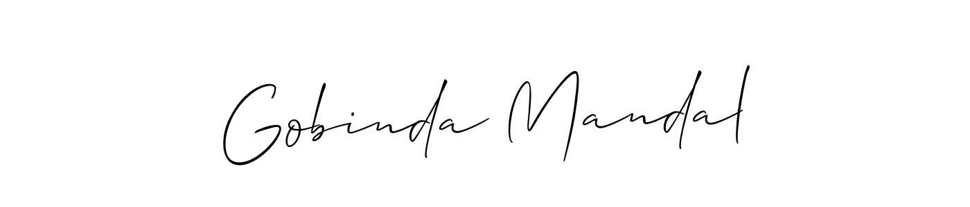 How to Draw Gobinda Mandal signature style? Allison_Script is a latest design signature styles for name Gobinda Mandal. Gobinda Mandal signature style 2 images and pictures png