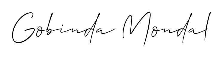 Create an unforgettable impression when signing with Gobinda Mondal name styled in Allison_Script typography. 100% free online generator. Gobinda Mondal signature style 2 images and pictures png