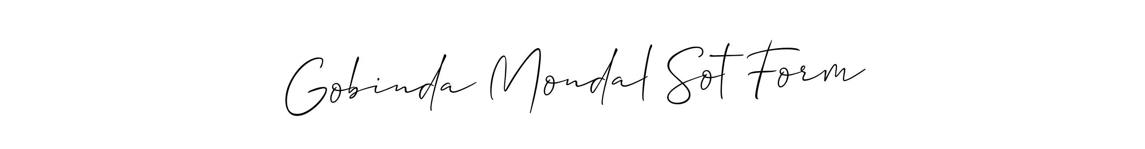 This is the best signature style for the Gobinda Mondal Sot Form name. Also you like these signature font (Allison_Script). Mix name signature. Gobinda Mondal Sot Form signature style 2 images and pictures png