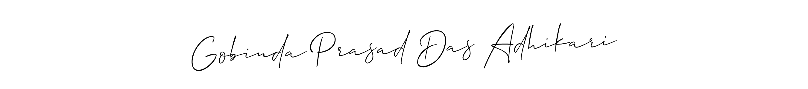 Also we have Gobinda Prasad Das Adhikari name is the best signature style. Create professional handwritten signature collection using Allison_Script autograph style. Gobinda Prasad Das Adhikari signature style 2 images and pictures png