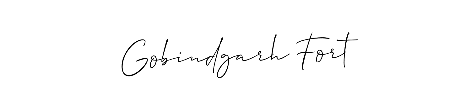 Allison_Script is a professional signature style that is perfect for those who want to add a touch of class to their signature. It is also a great choice for those who want to make their signature more unique. Get Gobindgarh Fort name to fancy signature for free. Gobindgarh Fort signature style 2 images and pictures png