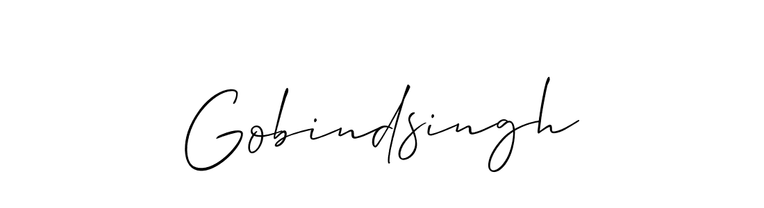 Create a beautiful signature design for name Gobindsingh. With this signature (Allison_Script) fonts, you can make a handwritten signature for free. Gobindsingh signature style 2 images and pictures png