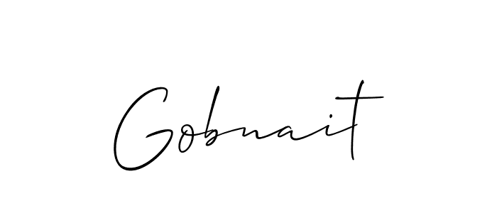 Make a beautiful signature design for name Gobnait. With this signature (Allison_Script) style, you can create a handwritten signature for free. Gobnait signature style 2 images and pictures png