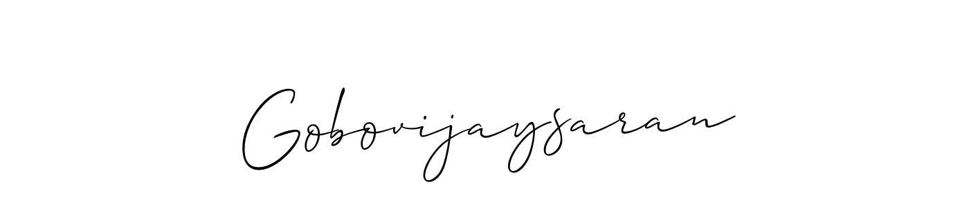 How to make Gobovijaysaran name signature. Use Allison_Script style for creating short signs online. This is the latest handwritten sign. Gobovijaysaran signature style 2 images and pictures png