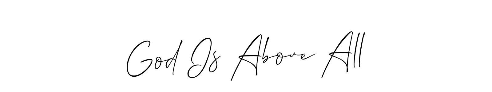 Create a beautiful signature design for name God Is Above All. With this signature (Allison_Script) fonts, you can make a handwritten signature for free. God Is Above All signature style 2 images and pictures png