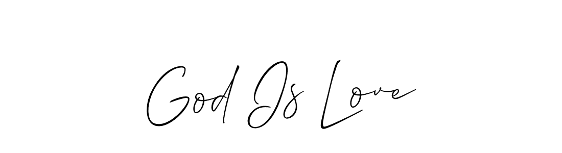 Allison_Script is a professional signature style that is perfect for those who want to add a touch of class to their signature. It is also a great choice for those who want to make their signature more unique. Get God Is Love name to fancy signature for free. God Is Love signature style 2 images and pictures png