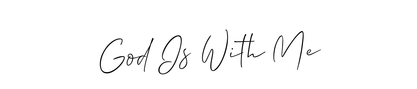 Make a short God Is With Me signature style. Manage your documents anywhere anytime using Allison_Script. Create and add eSignatures, submit forms, share and send files easily. God Is With Me signature style 2 images and pictures png