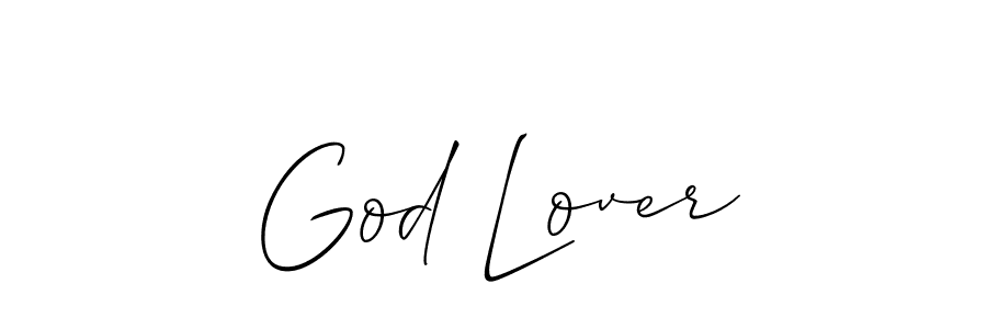 Also You can easily find your signature by using the search form. We will create God Lover name handwritten signature images for you free of cost using Allison_Script sign style. God Lover signature style 2 images and pictures png