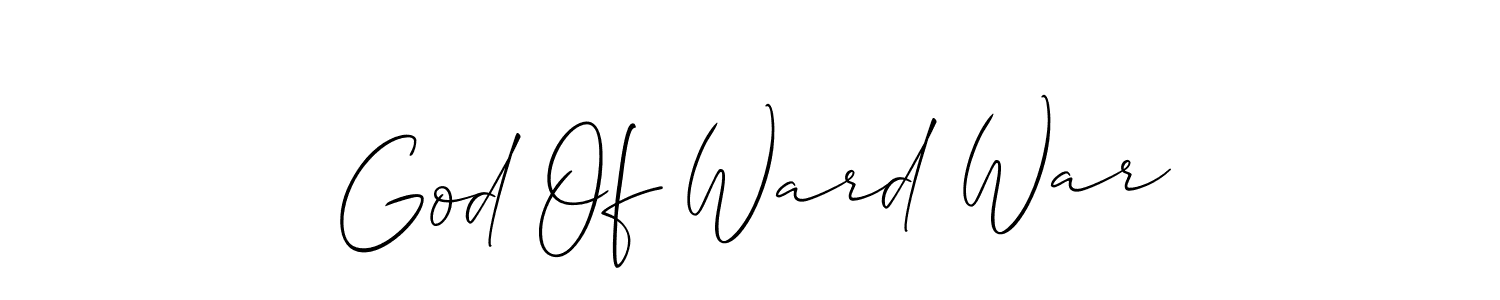 Use a signature maker to create a handwritten signature online. With this signature software, you can design (Allison_Script) your own signature for name God Of Ward War. God Of Ward War signature style 2 images and pictures png