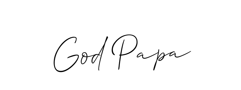 Best and Professional Signature Style for God Papa. Allison_Script Best Signature Style Collection. God Papa signature style 2 images and pictures png