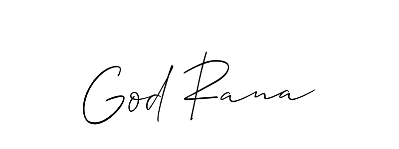 Similarly Allison_Script is the best handwritten signature design. Signature creator online .You can use it as an online autograph creator for name God Rana. God Rana signature style 2 images and pictures png