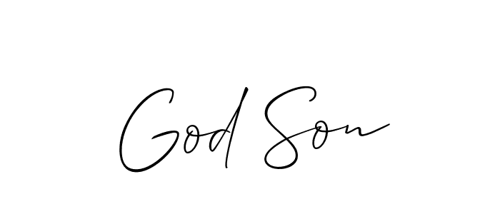 The best way (Allison_Script) to make a short signature is to pick only two or three words in your name. The name God Son include a total of six letters. For converting this name. God Son signature style 2 images and pictures png
