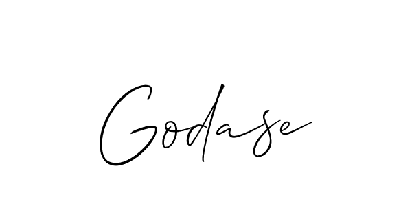 Make a beautiful signature design for name Godase. With this signature (Allison_Script) style, you can create a handwritten signature for free. Godase signature style 2 images and pictures png