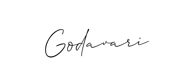 How to make Godavari signature? Allison_Script is a professional autograph style. Create handwritten signature for Godavari name. Godavari signature style 2 images and pictures png