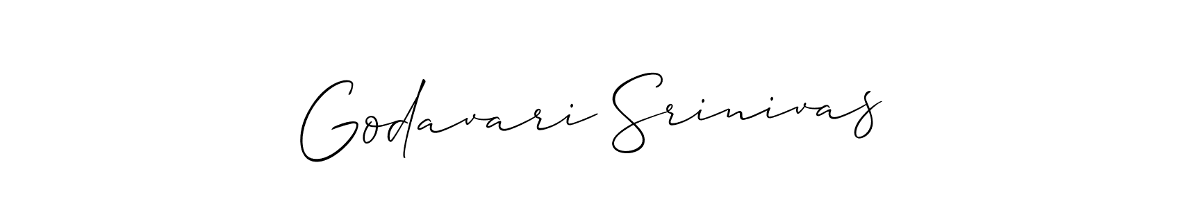 Use a signature maker to create a handwritten signature online. With this signature software, you can design (Allison_Script) your own signature for name Godavari Srinivas. Godavari Srinivas signature style 2 images and pictures png