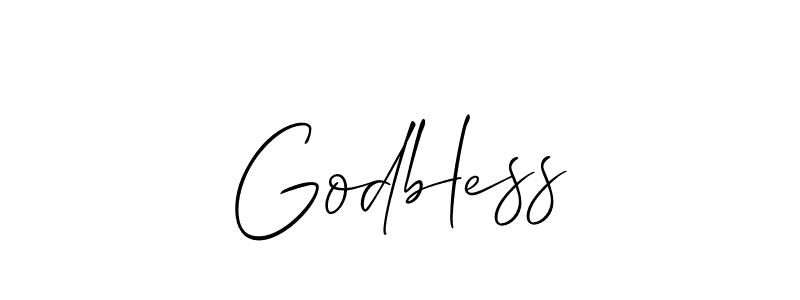 Make a short Godbless signature style. Manage your documents anywhere anytime using Allison_Script. Create and add eSignatures, submit forms, share and send files easily. Godbless signature style 2 images and pictures png