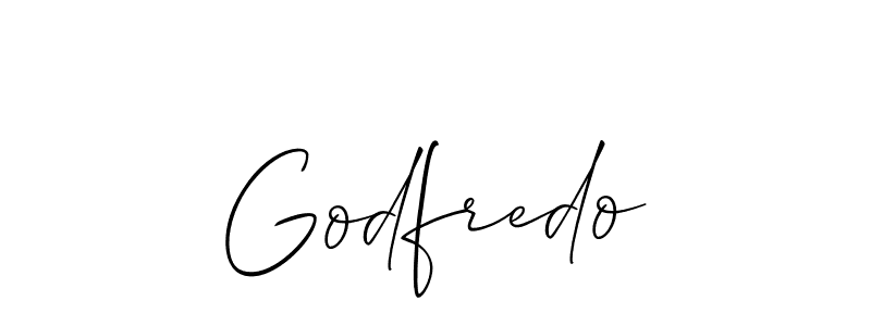 The best way (Allison_Script) to make a short signature is to pick only two or three words in your name. The name Godfredo include a total of six letters. For converting this name. Godfredo signature style 2 images and pictures png