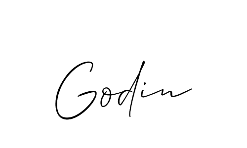 You should practise on your own different ways (Allison_Script) to write your name (Godin) in signature. don't let someone else do it for you. Godin signature style 2 images and pictures png