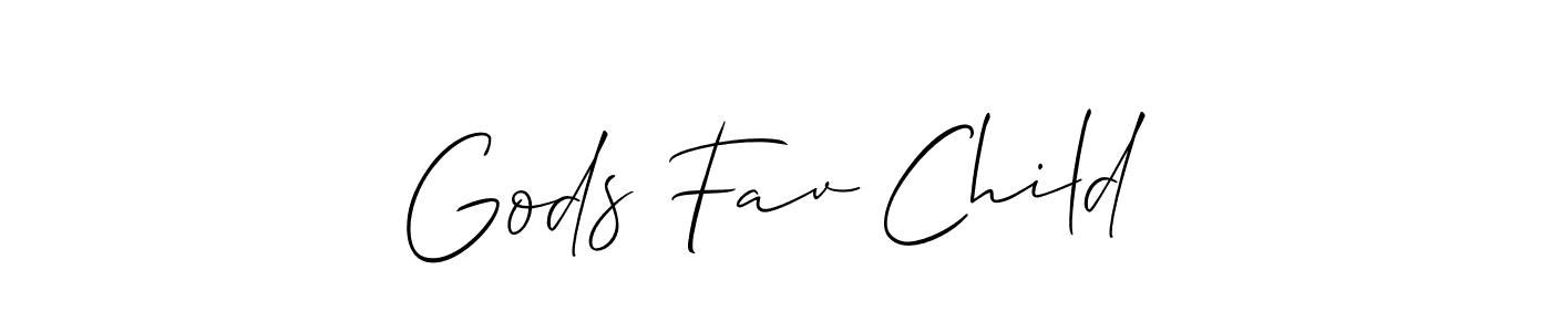 Design your own signature with our free online signature maker. With this signature software, you can create a handwritten (Allison_Script) signature for name Gods Fav Child. Gods Fav Child signature style 2 images and pictures png