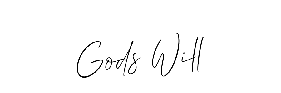 Create a beautiful signature design for name Gods Will. With this signature (Allison_Script) fonts, you can make a handwritten signature for free. Gods Will signature style 2 images and pictures png