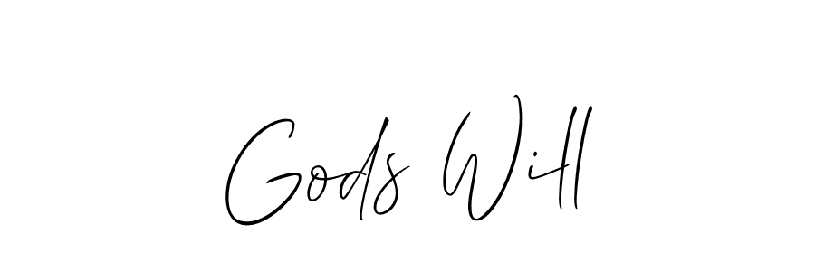 Create a beautiful signature design for name Gods Will. With this signature (Allison_Script) fonts, you can make a handwritten signature for free. Gods Will signature style 2 images and pictures png