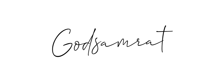 How to Draw Godsamrat signature style? Allison_Script is a latest design signature styles for name Godsamrat. Godsamrat signature style 2 images and pictures png