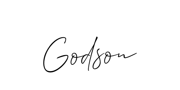 Allison_Script is a professional signature style that is perfect for those who want to add a touch of class to their signature. It is also a great choice for those who want to make their signature more unique. Get Godson name to fancy signature for free. Godson signature style 2 images and pictures png