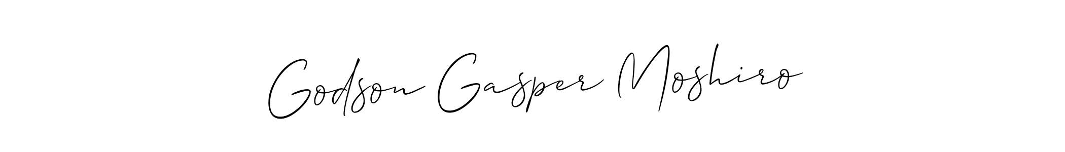 You should practise on your own different ways (Allison_Script) to write your name (Godson Gasper Moshiro) in signature. don't let someone else do it for you. Godson Gasper Moshiro signature style 2 images and pictures png