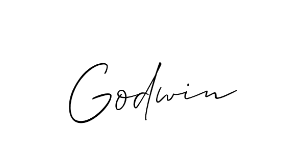 Use a signature maker to create a handwritten signature online. With this signature software, you can design (Allison_Script) your own signature for name Godwin. Godwin signature style 2 images and pictures png