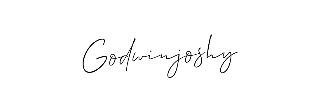Use a signature maker to create a handwritten signature online. With this signature software, you can design (Allison_Script) your own signature for name Godwinjoshy. Godwinjoshy signature style 2 images and pictures png