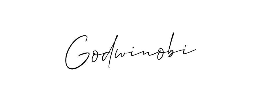 How to make Godwinobi name signature. Use Allison_Script style for creating short signs online. This is the latest handwritten sign. Godwinobi signature style 2 images and pictures png