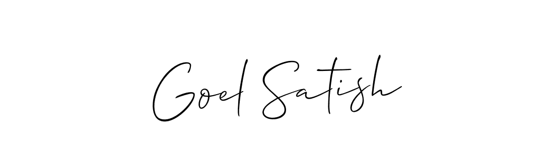 How to make Goel Satish signature? Allison_Script is a professional autograph style. Create handwritten signature for Goel Satish name. Goel Satish signature style 2 images and pictures png