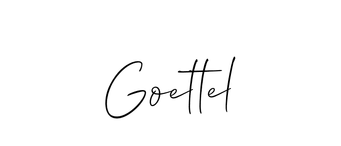 Make a short Goettel signature style. Manage your documents anywhere anytime using Allison_Script. Create and add eSignatures, submit forms, share and send files easily. Goettel signature style 2 images and pictures png