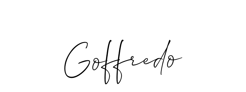 Also You can easily find your signature by using the search form. We will create Goffredo name handwritten signature images for you free of cost using Allison_Script sign style. Goffredo signature style 2 images and pictures png