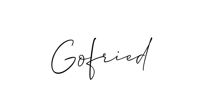 You should practise on your own different ways (Allison_Script) to write your name (Gofried) in signature. don't let someone else do it for you. Gofried signature style 2 images and pictures png