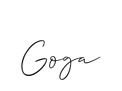 if you are searching for the best signature style for your name Goga. so please give up your signature search. here we have designed multiple signature styles  using Allison_Script. Goga signature style 2 images and pictures png
