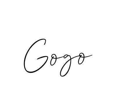 Gogo stylish signature style. Best Handwritten Sign (Allison_Script) for my name. Handwritten Signature Collection Ideas for my name Gogo. Gogo signature style 2 images and pictures png