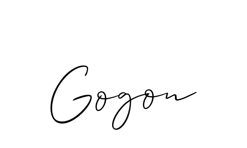 Make a short Gogon signature style. Manage your documents anywhere anytime using Allison_Script. Create and add eSignatures, submit forms, share and send files easily. Gogon signature style 2 images and pictures png